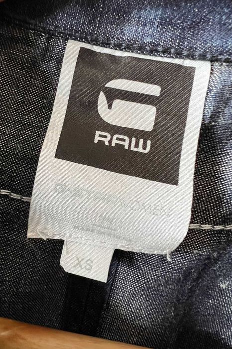 G-Star RAW granatowa mini sukienka tunika koszula jeans  XS 34 bawełna
