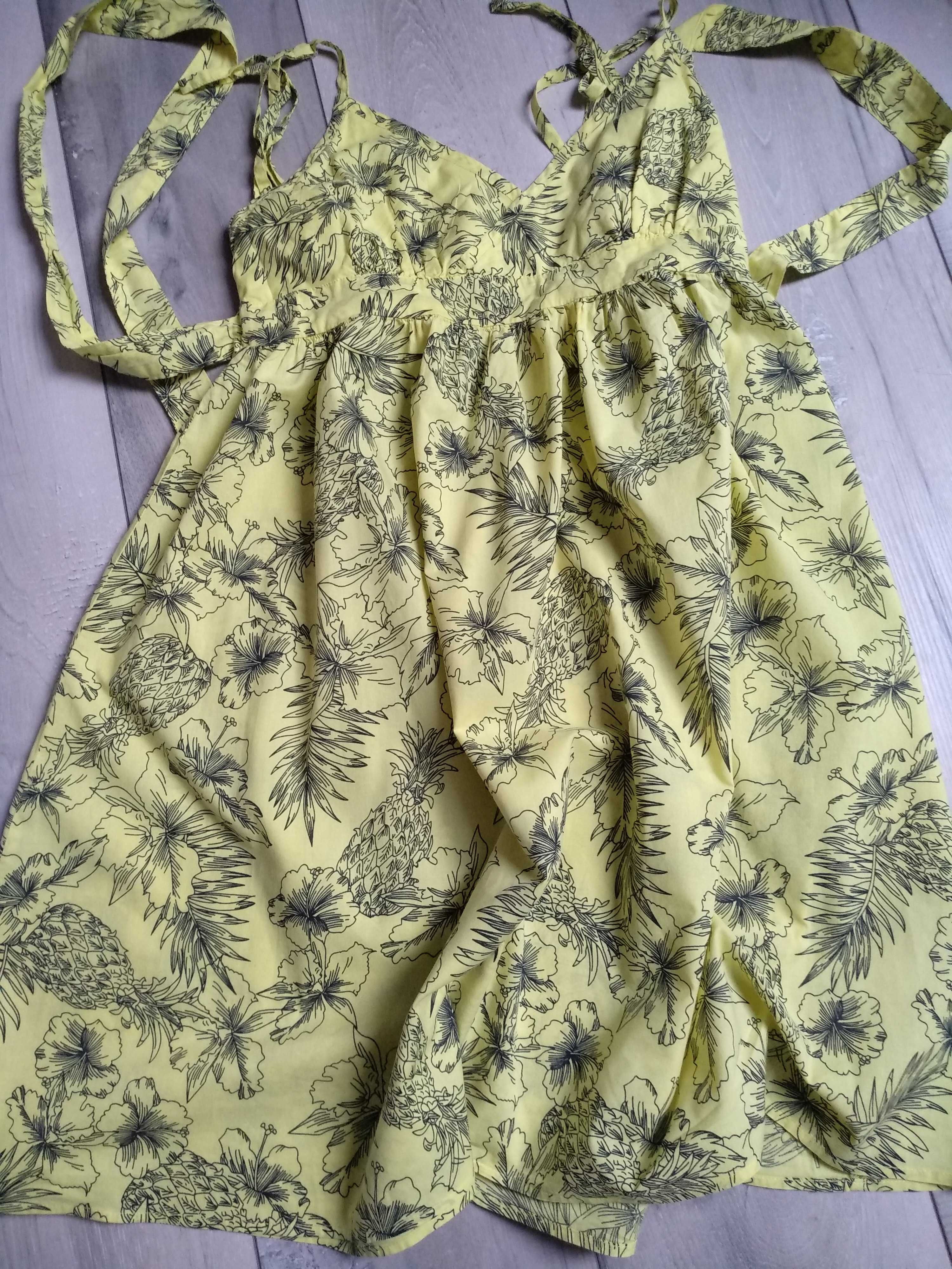 Sukienka na lato rozmiar m, kolor żółty