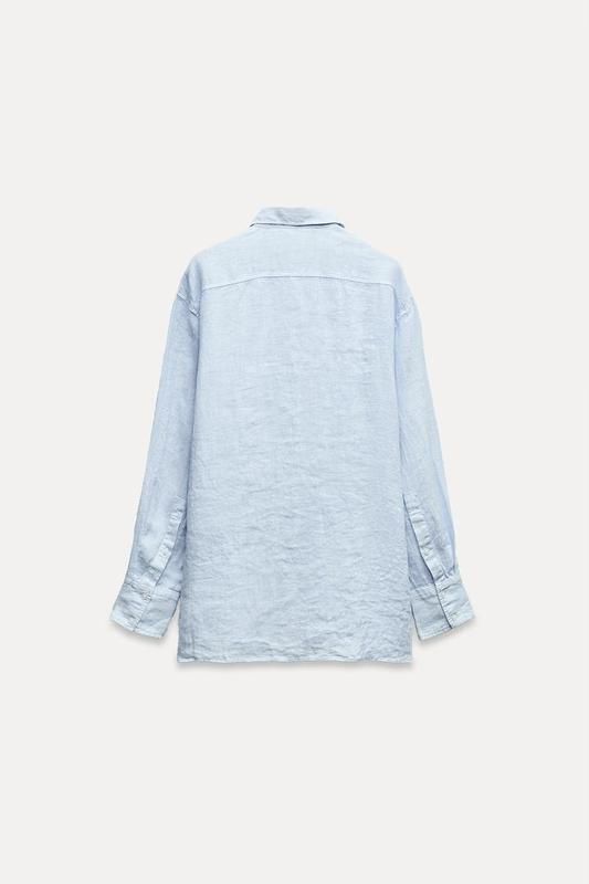Сорочка zara оверсайз зі 100% льону