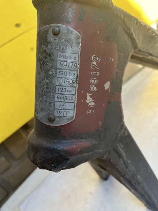 Główka, część ramy wsk m06z