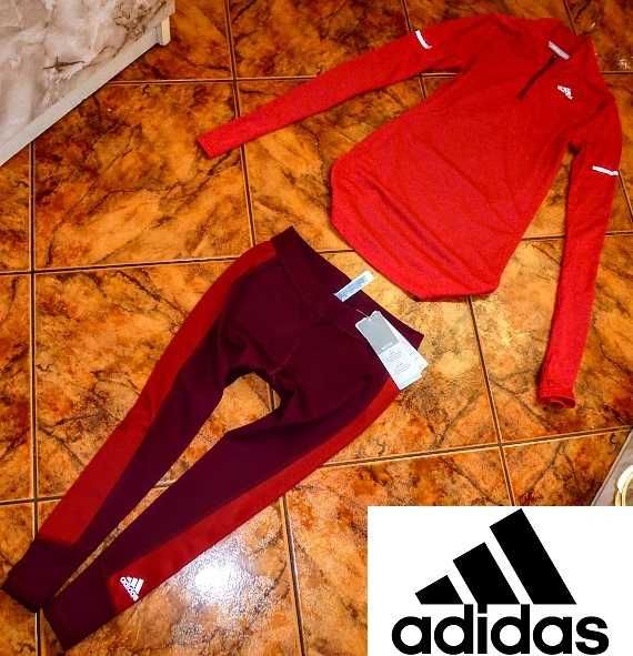 ADIDAS CLIMALITE dres komplet ORYGINAŁ legginsy i bluza r S 36 NOWOŚĆ