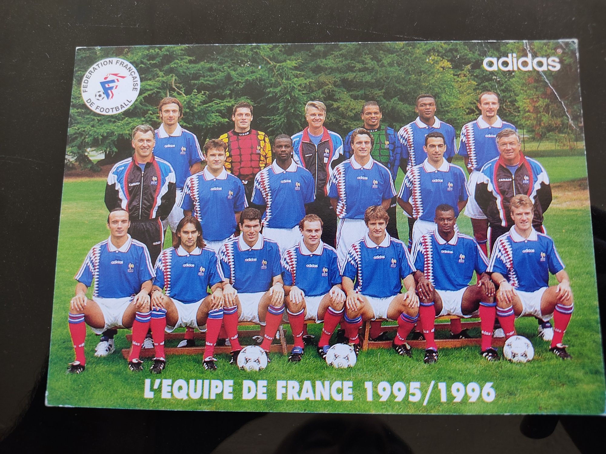 Postal da seleção de França 1995 e 1996