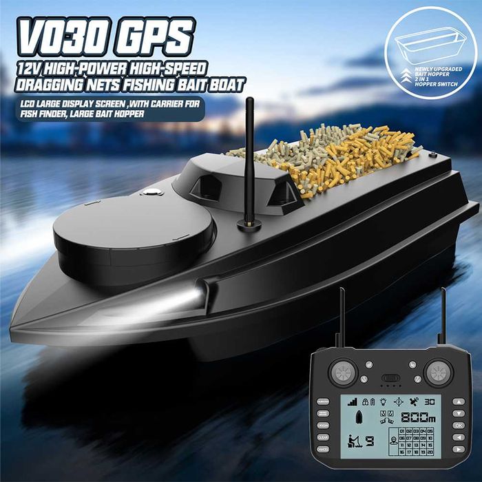 NOWA Łódka zanętowa V030 RC Bait Boat GPS 20000MAH autopilot WYSYŁKA