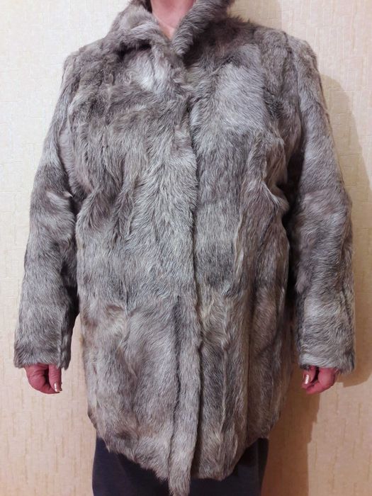 Srebrne futro naturalne 3/4 / Silver natural fur coat 3/4