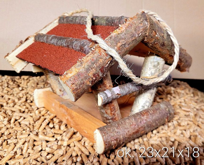 Karmnik dla ptaków drewniany Mikrusek