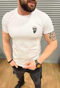 XXL Bluzka biała męska t-shirt  .