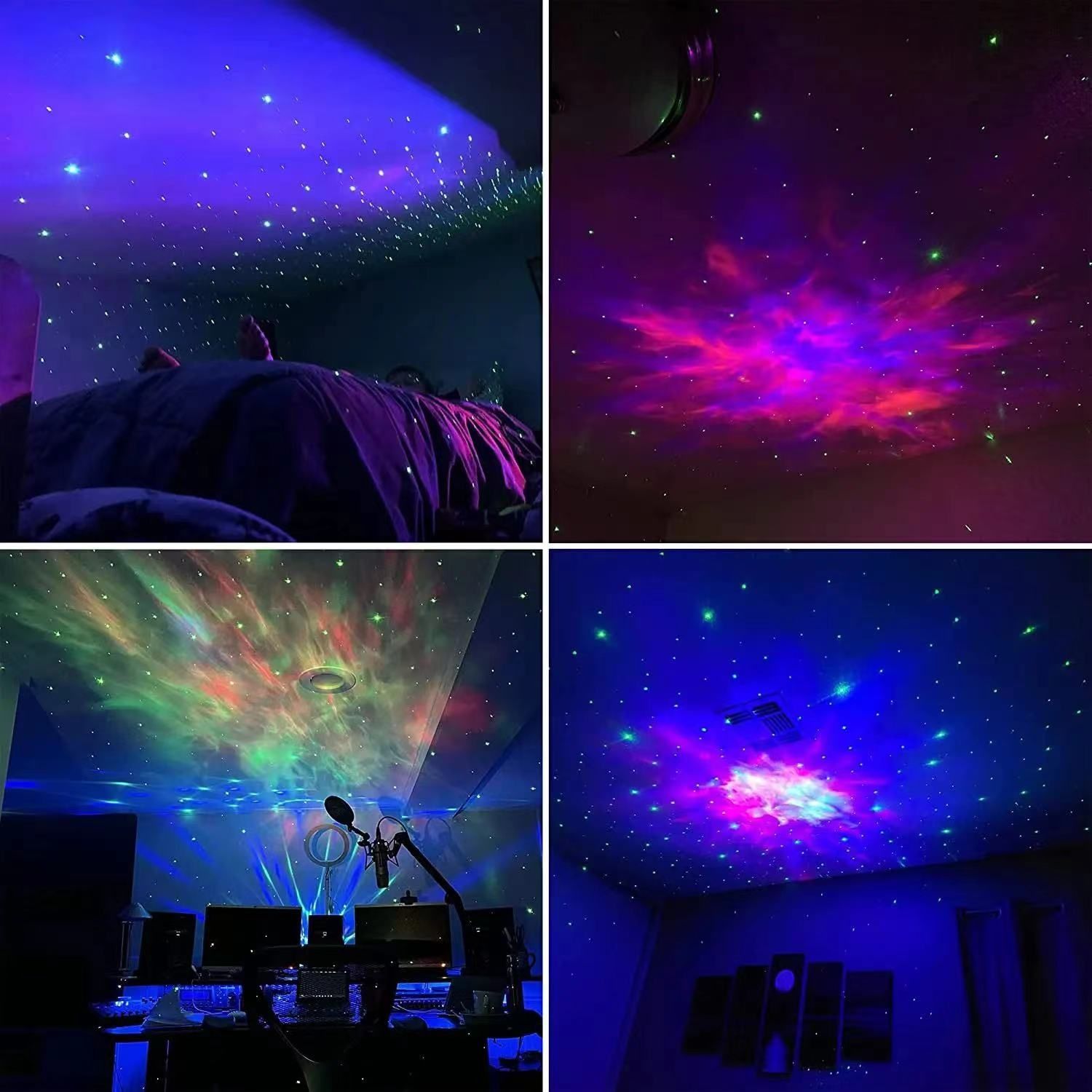 PROJEKTOR GWIAZD NIEBA LED lampka nocna astronauta