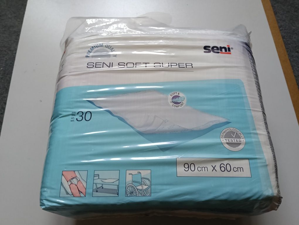 Seni Soft Super 90x60 cm – podkłady higieniczne (30 szt.) – NOWE, oryg