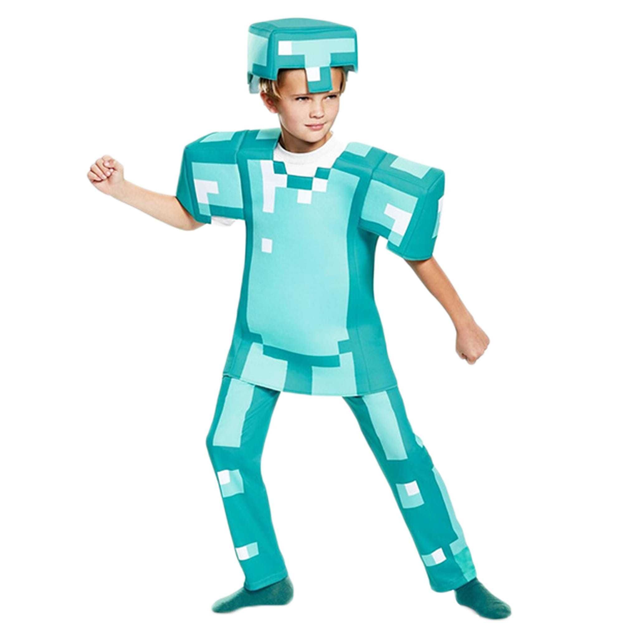 Strój minecraft steve diamentowa zbroja przebranie rozmiar L