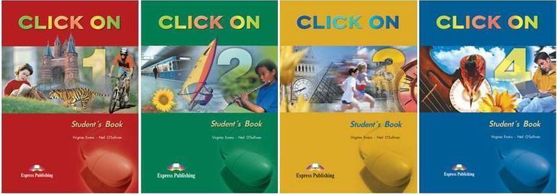 Комплект Click On 1,2,3,4 Student's Book + Work Book