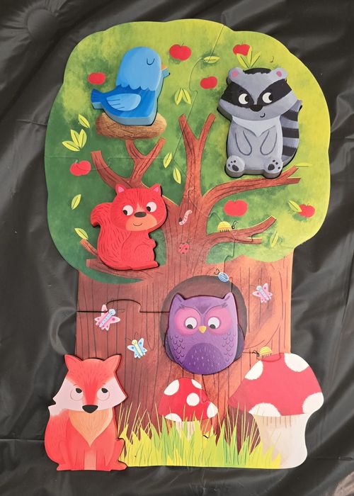 Montessori First Puzzle - 2 a 4 anos - 5 figuras madeira - Como novo