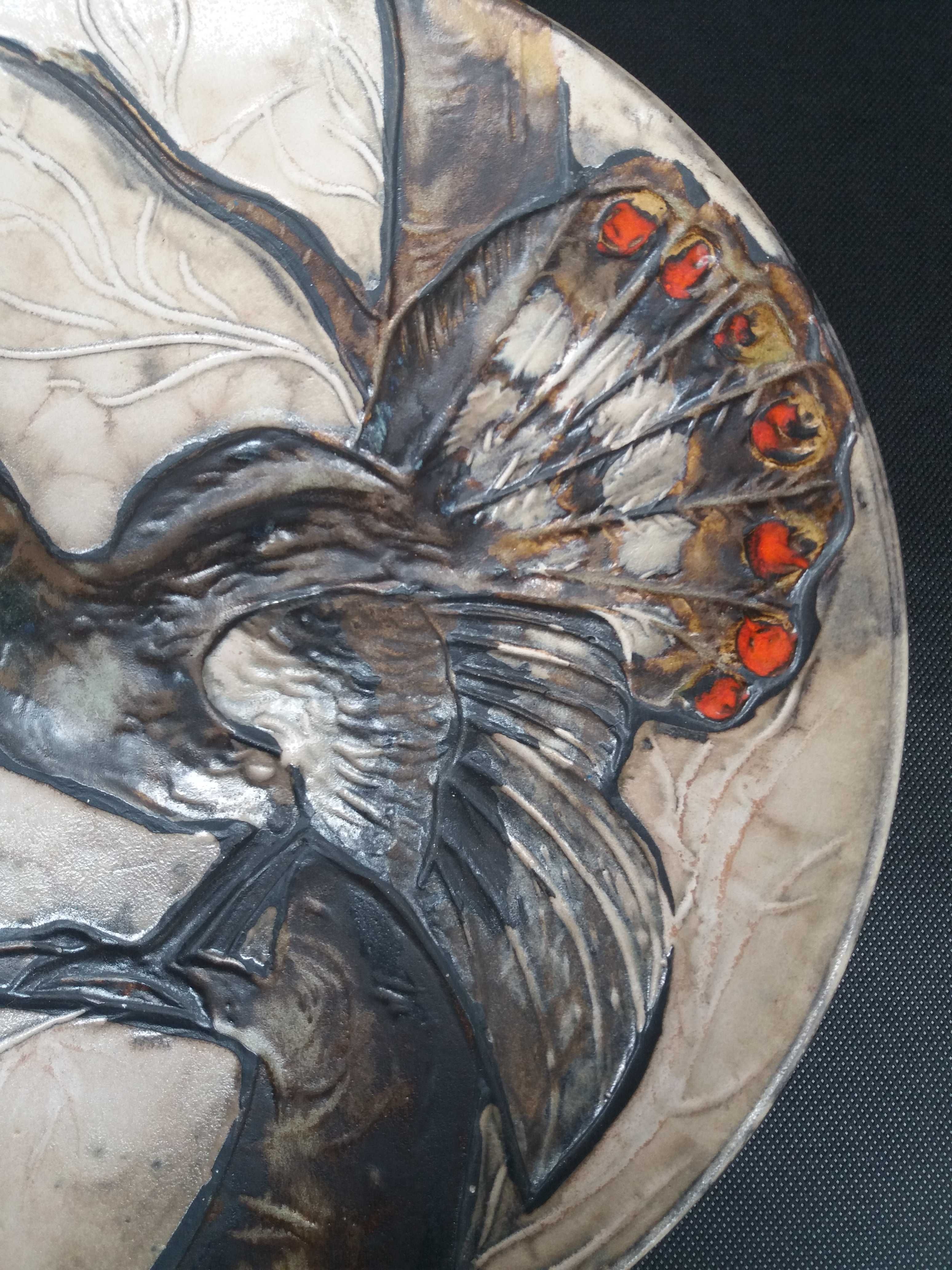 Duży ceramiczny talerz ścienny Ruscha