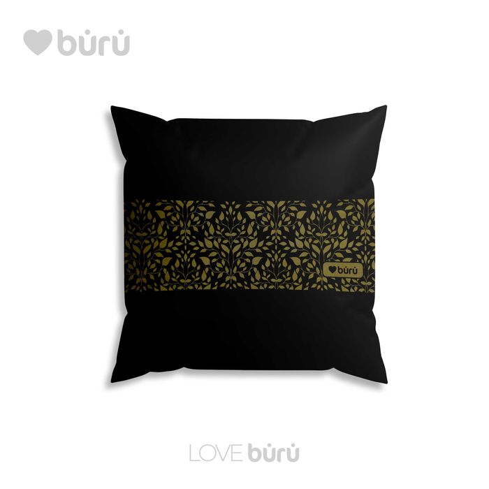 Poduszka do spania z łuską gryki 40x40 – złoty nadruk, szyta w Polsce