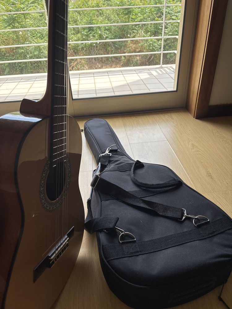 Guitarra admira com capa
