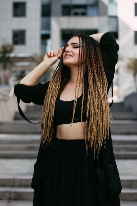 Афрокосы (афрокосички), зизи, сенегальские косы, афролоконы, де дреды