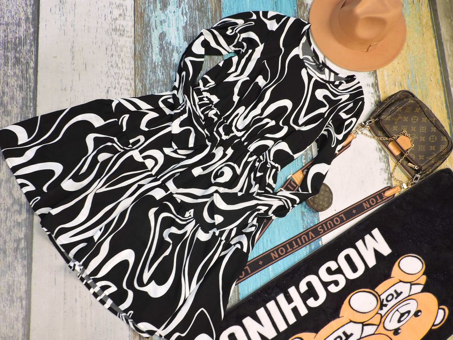 BodyFlirt Śliczna sukienka black white J nowa M