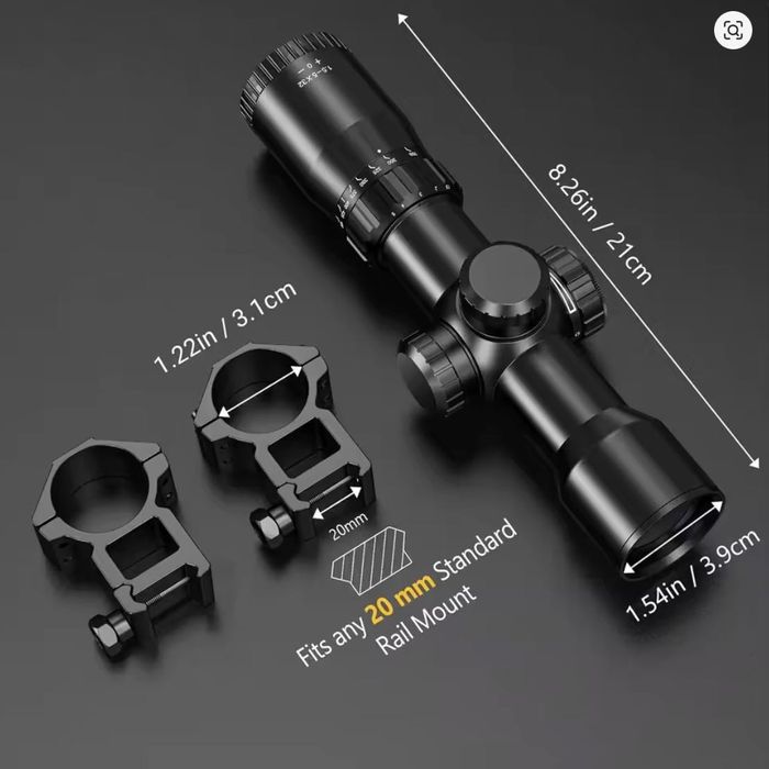 Vendo Mira de caça para crossbow 1.5-5x32