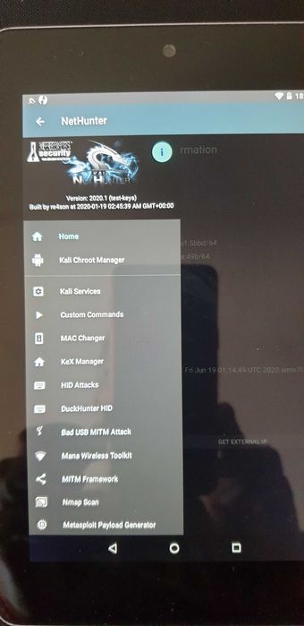Nexus com Kali nethunter (para hacking)