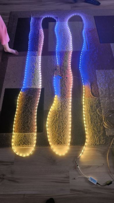 Oświetlenie Taśma cyfrowa LED ARGB 2x5m IP67 sterownik zasilacz