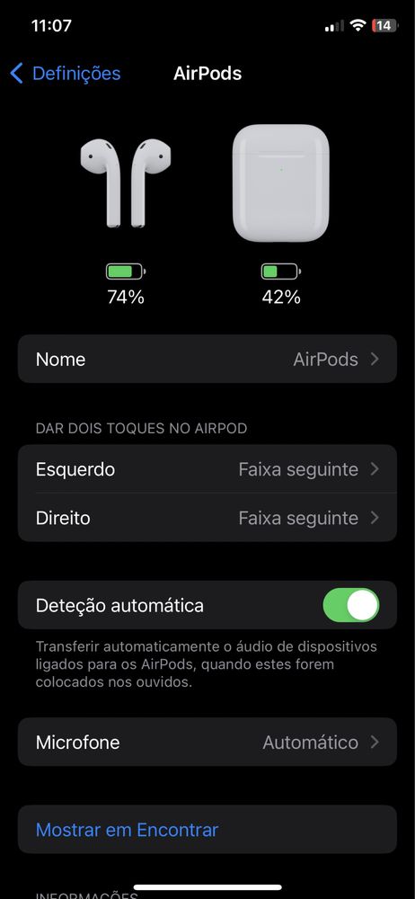 Air Pods (2.ª Geração) Novos