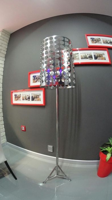 Lampa ręcznie robiona polerowana stal nierdzewna 2mm