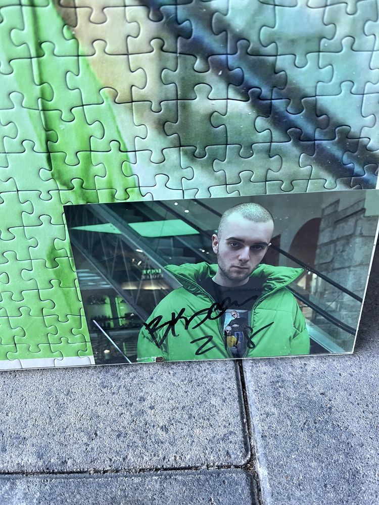 Bedoes obraz z puzzli plus zdjęcie z autografem