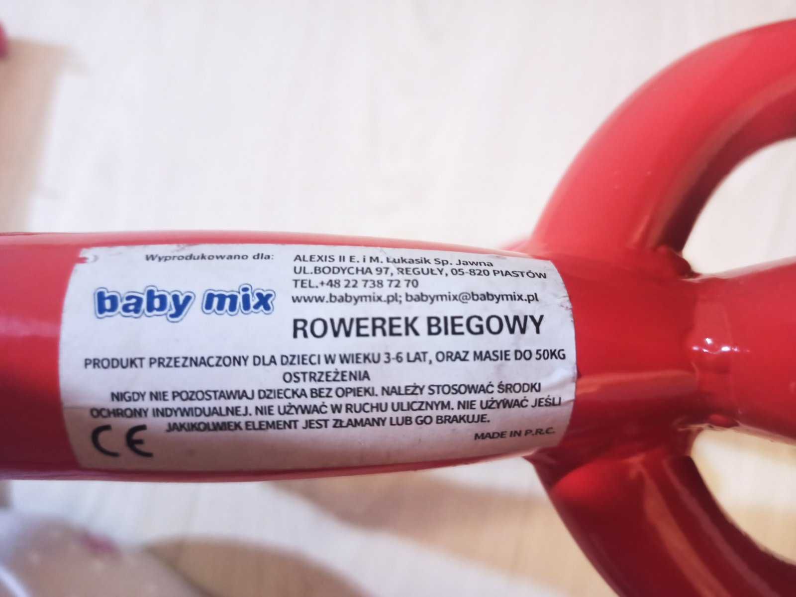 Rowerek biegowy baby mix. Dla dzieci 3-6 lat.