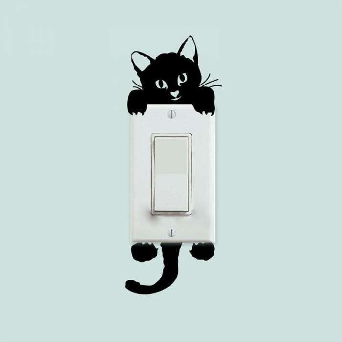 gatinho em vinil para decoração