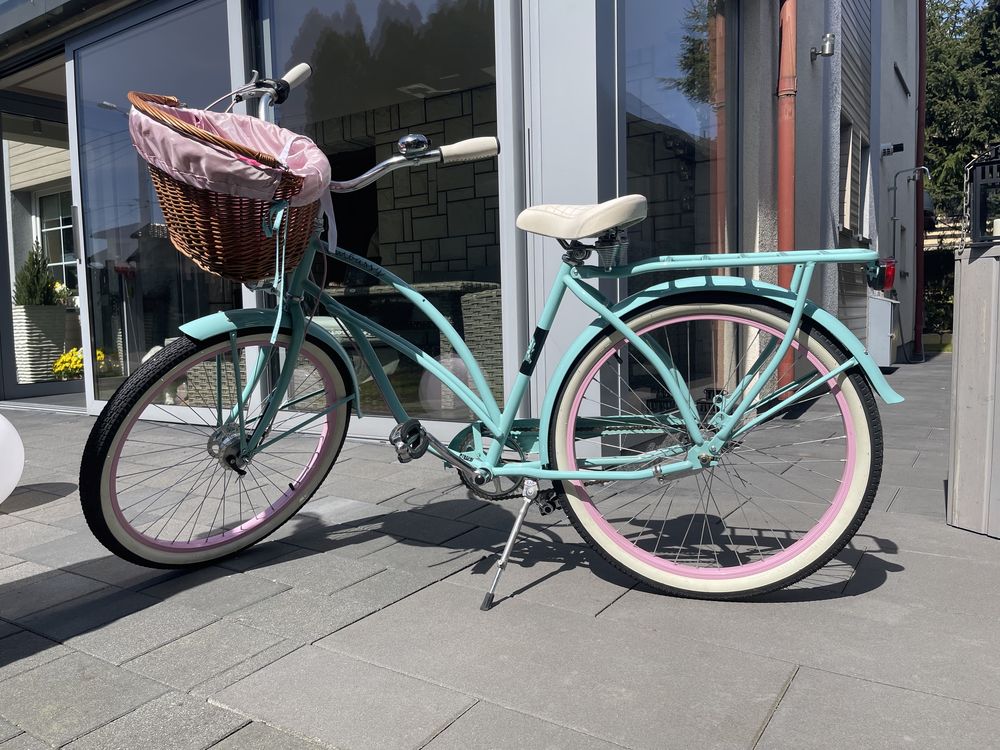 Nowy rower Embassy Cherry miejski miętowy damski