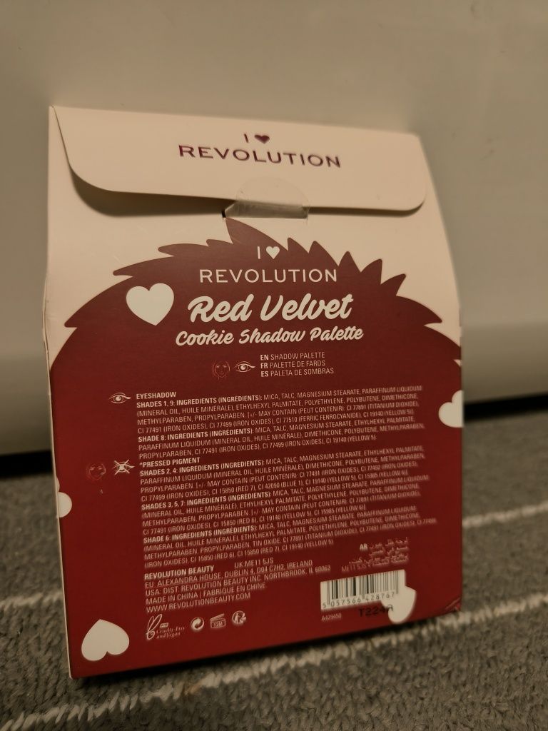 I Heart Revolution, Cookie Palette, paleta cieni do powiek Red Velvet