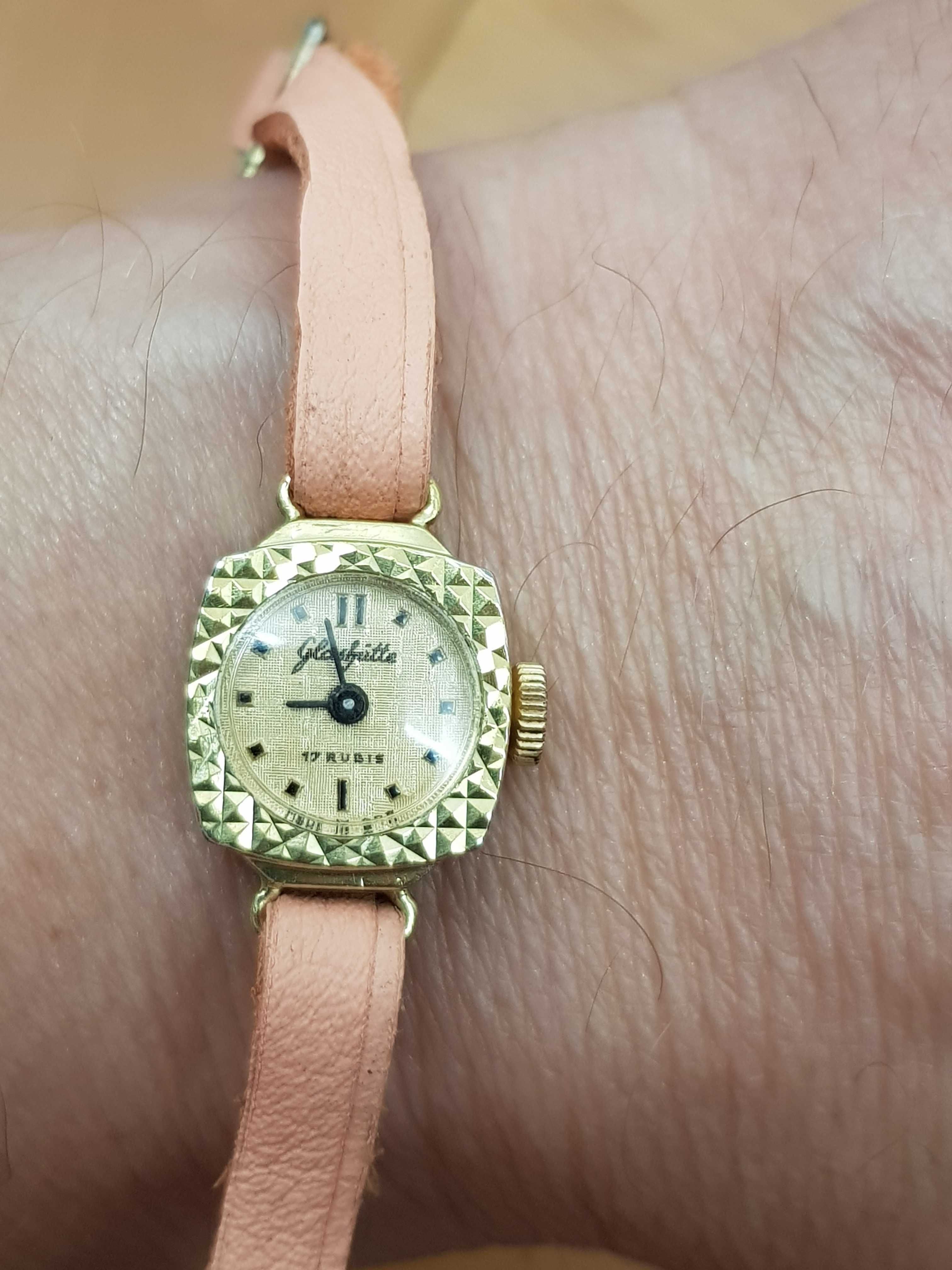 *GUB *Glashütte* koktajlowy damski zegarek biżuteryjny