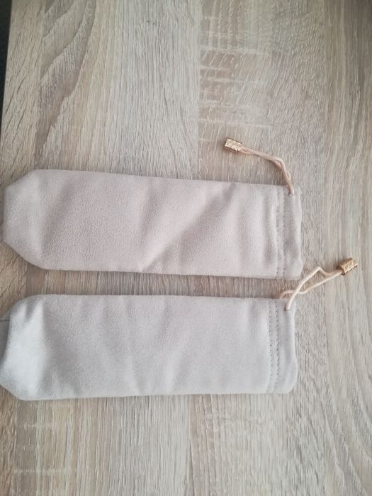 2 bolsas cremes 20cmx6.5cm