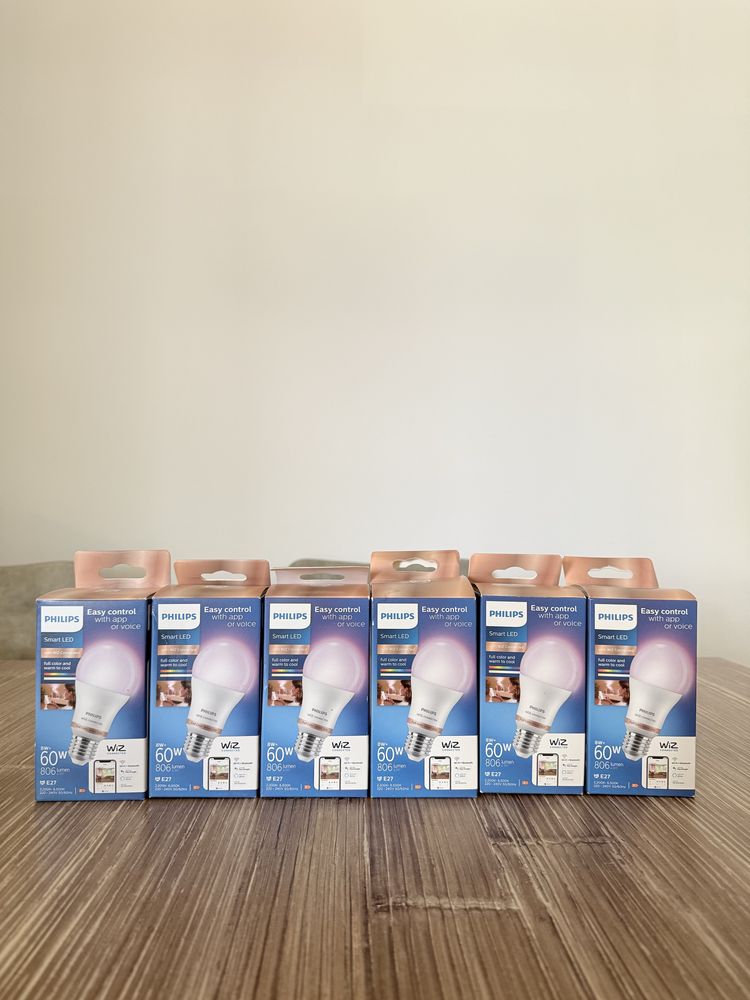 6 Lâmpadas LED Standard Wi-Fi RGB E27 60W