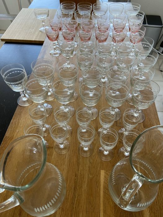 Serviço de copos antigo (8 pessoas)