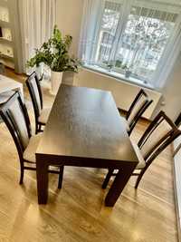 Jak nowy stół rozkładany 140 do 260 + 4 krzesła