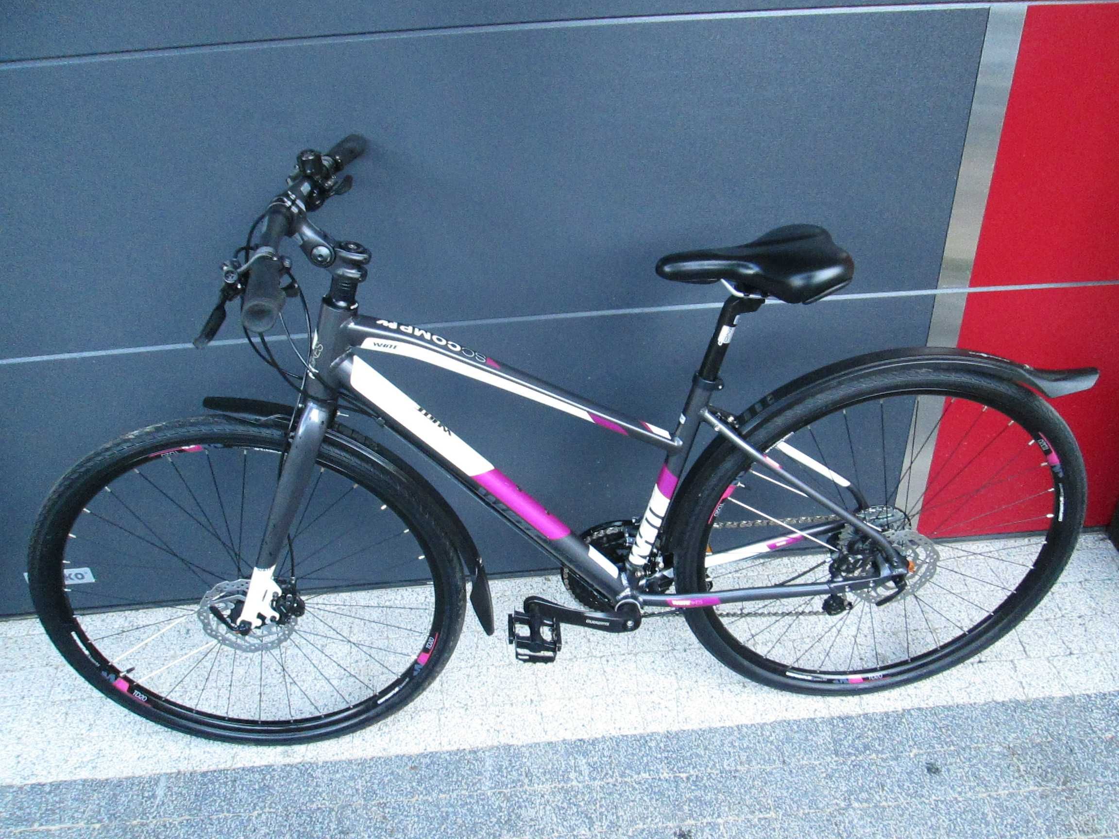 Fajny rower crossowy damka WHITE ANE hydraulika Shimano Deore rama44cm