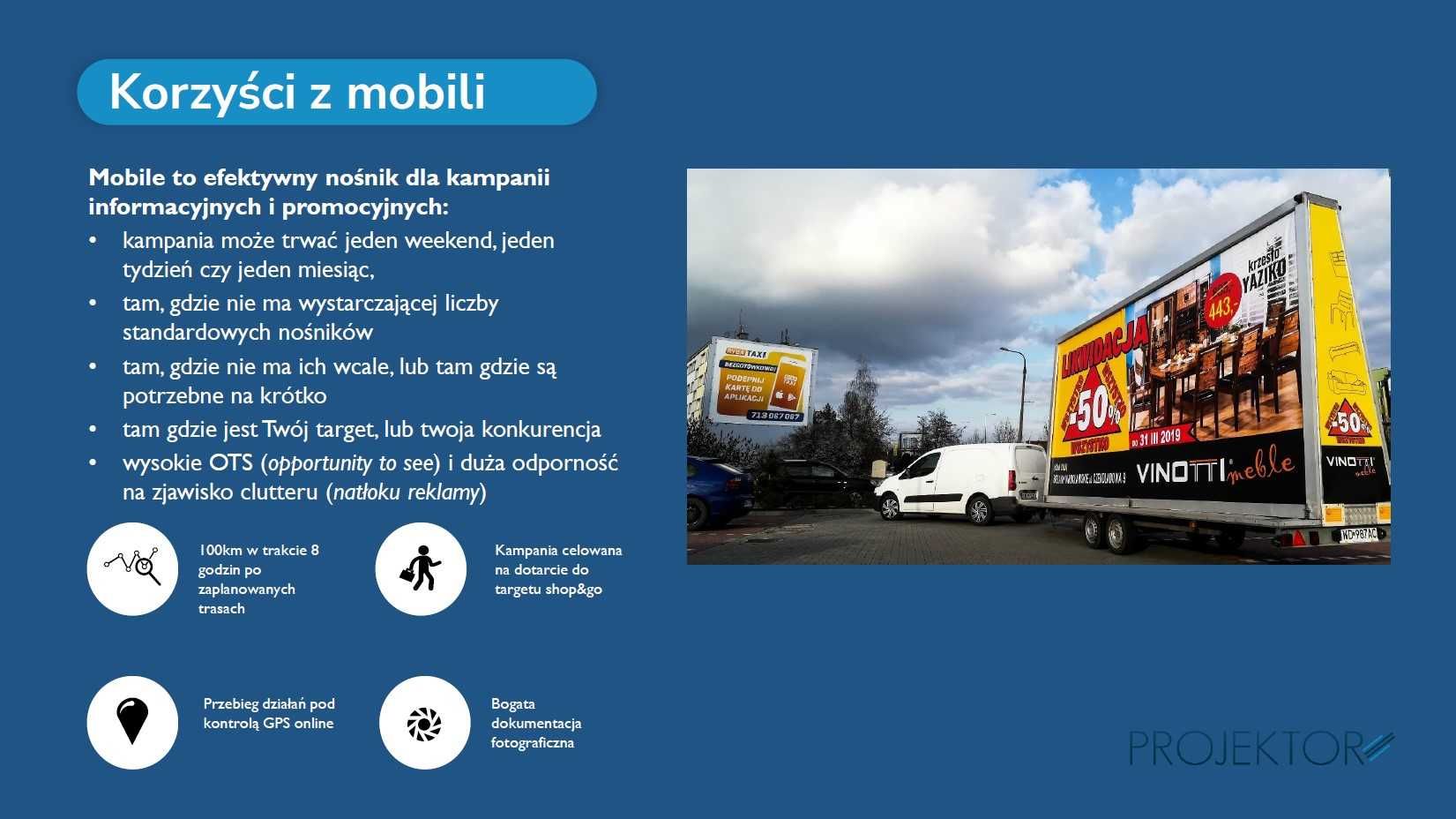 Reklama mobilna Billboardy Backlight Przyczepy Busy Kampanie reklamowe