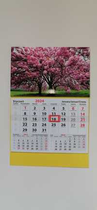 Kalendarz Jednodzielny na Rok 2024 x 1 szt. Ścienny Jednodzielne nr 6