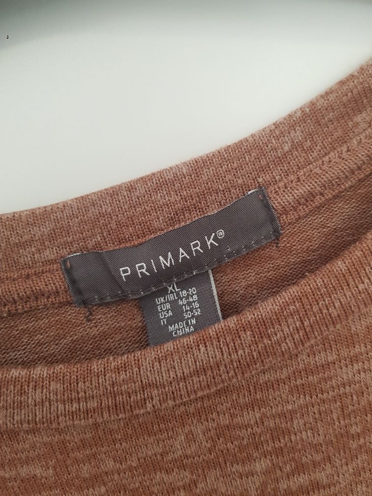 Bluzka z rozcieciami rekaw 3/4 dłuższy tyl oversize Primark 46/48