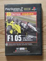 Jogo Playstation 2 com 8 jogos jogáveis.