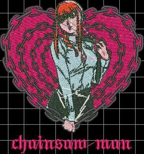 chainsam man Projekt Haftu Maszynowego