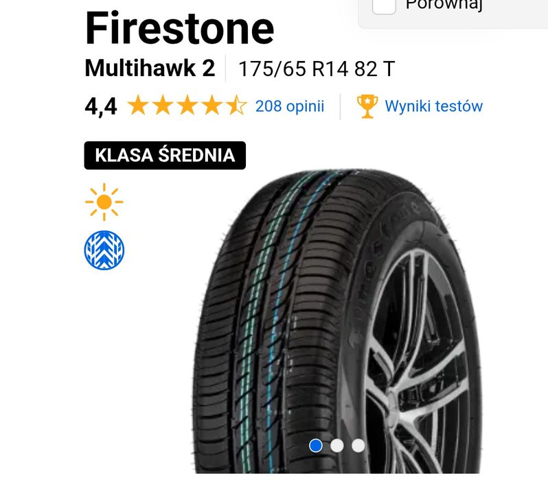 Opony letnie Firestone 175/65 R14 + felgi stalowe – komplet 2024!