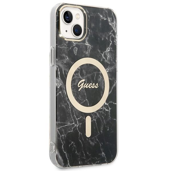 Zestaw etui i ładowarki Guess do iPhone 14 Plus, Marble i MagSafe