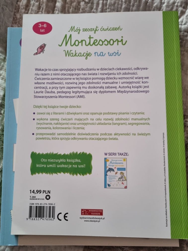 Mój zeszyt ćwiczeń. Montessori. Wakacje na wsi Praca zbiorowa