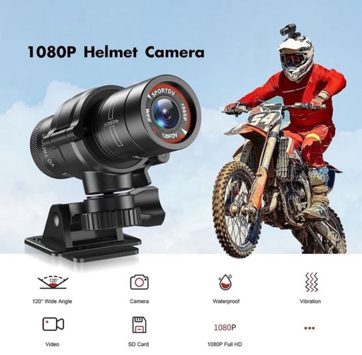 Câmara de desporto com suporte 1080 p