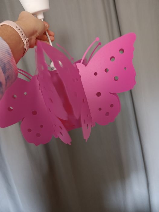 Lampa motyl różowa dla dziewczynki