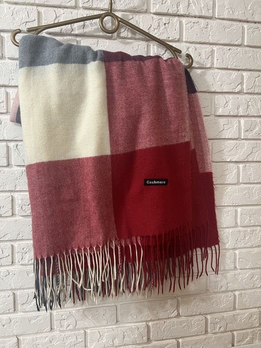 Жіночий кашеміровий шарф в клітинку 73см на 170 см