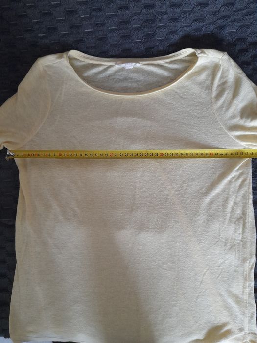 Bluzka delikatna cytrynowa flex len  44%, rozmiar M / L