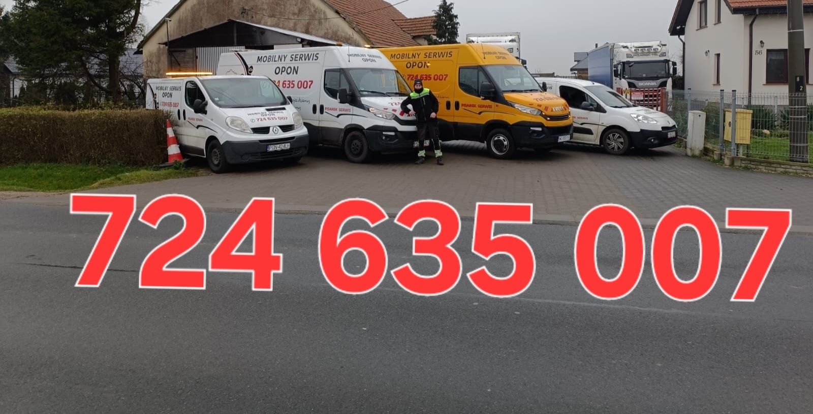 Mobilny i Stacjonarny Serwis Opon/ Wulkanizacja/ 24h/7