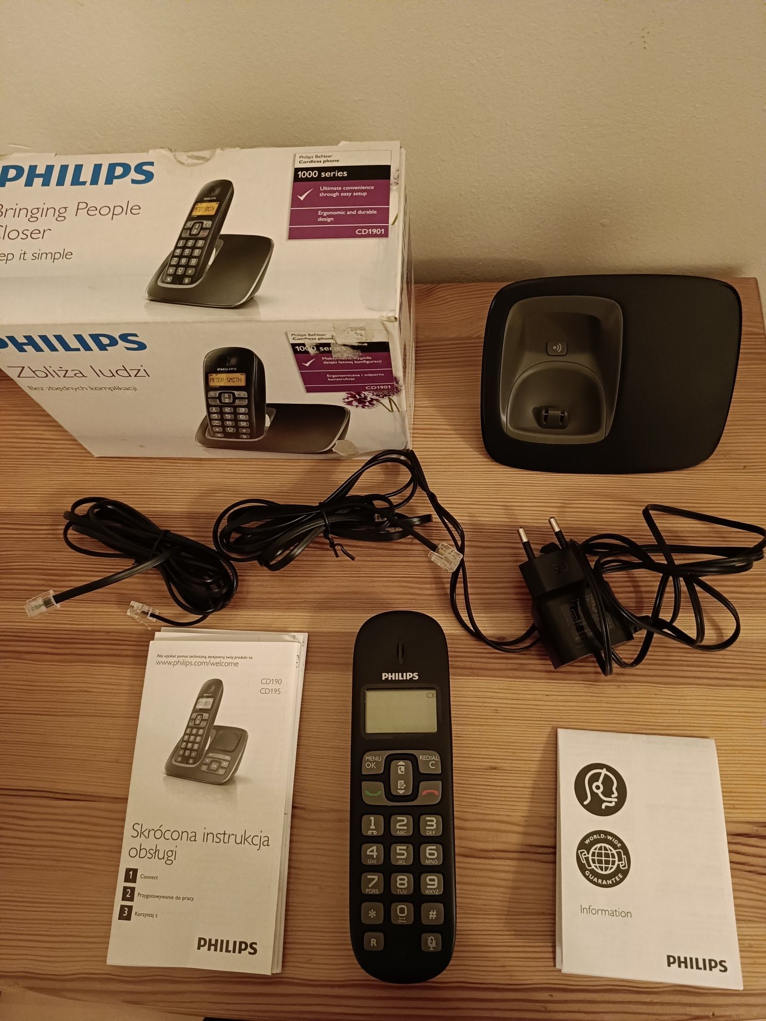 Telefon stacjonarny bezprzewodowy Philips